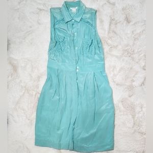 Club Monaco Teal Silk Dress